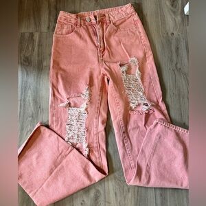 Pink Baggy Jeans